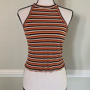 Cropped Halter Tank Top